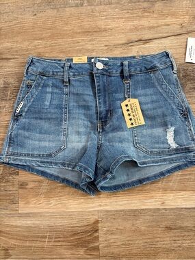 Five Star Light Blue Denim Jean Shorts